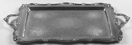 Rochelle (Silverplate, Hollowware) Large Silverplate Waiter Tray