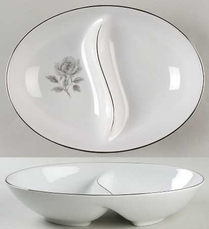 Allure 10" Oval Divided Vegetable Bowl