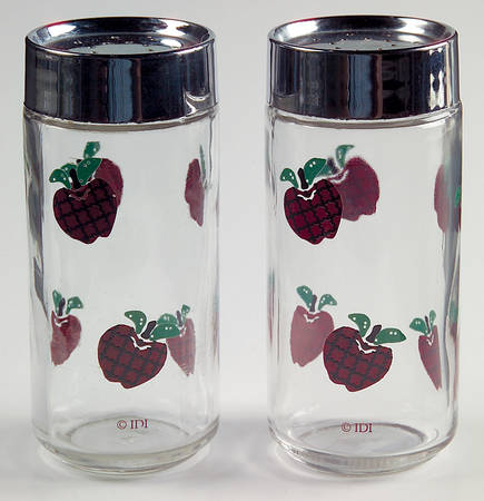 Applejack Glassware Salt and Pepper Set