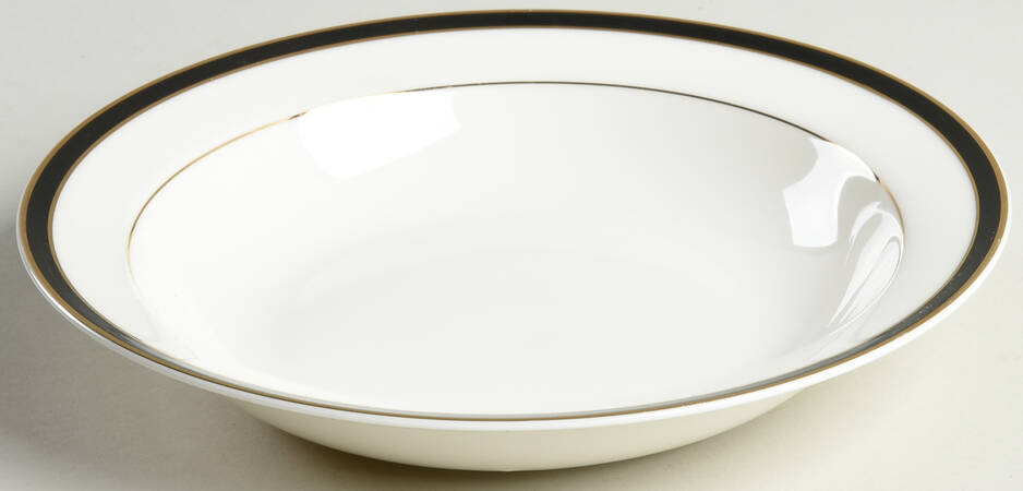 Aristocrat Black Rim Soup Bowl