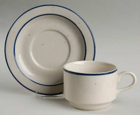 Azure Flat Cup & Saucer Set