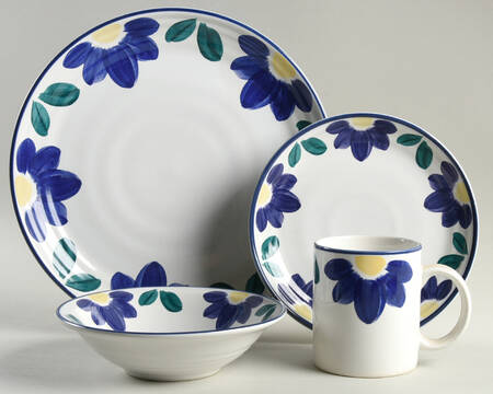 Blue Napoli 4 Piece Place Setting