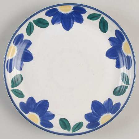 Blue Napoli Salad Plate