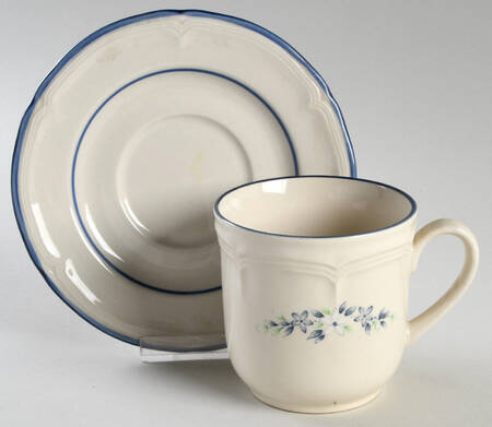 Blue Prints Flat Cup & Saucer Set