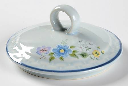 Blue Satin Lid for Sugar Bowl