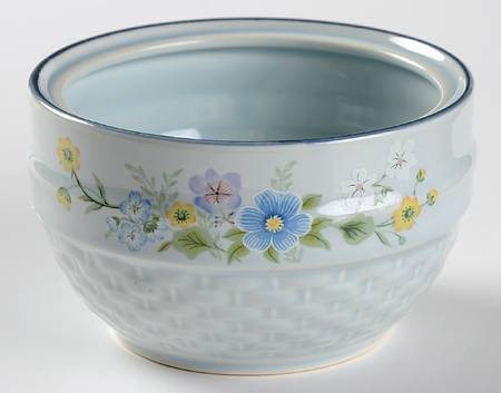 Blue Satin Sugar Bowl No Lid
