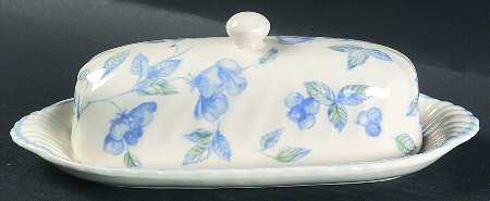 BRISTOL BLUE (Blue Trim) 1/4 Lb Covered Butter