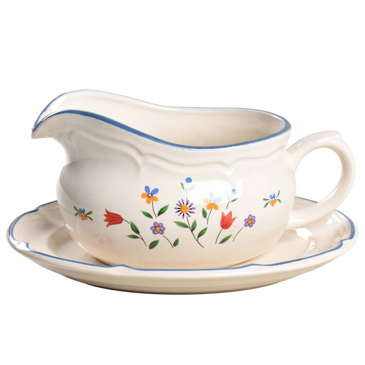 Calico Gravy Boat & Underplate