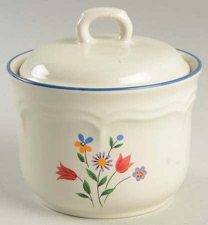 Calico Sugar Bowl & Lid