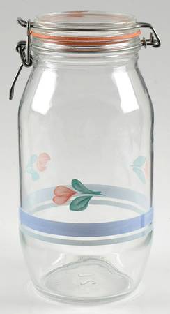 Capri 10" Glassware Canister with Hinged Lid