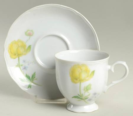 Chantilly Footed Cup & Saucer Set by International
