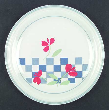 Check It Blue Dinner Plate