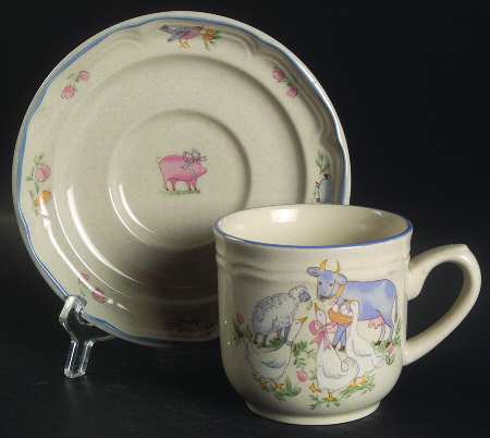 Chit Chat Flat Cup & Saucer Set