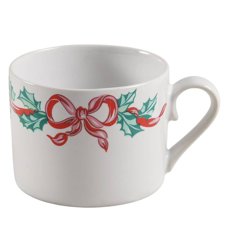 Christmas Ribbons Flat Cup
