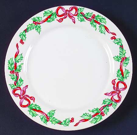 Christmas Ribbons Salad Plate