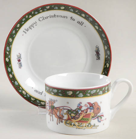 Christmas Story Flat Cup & Saucer Set