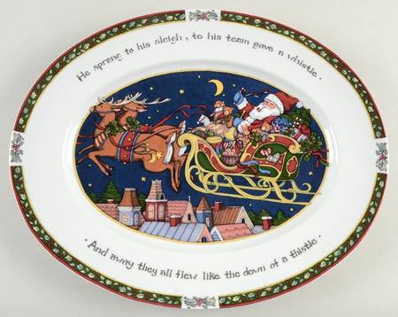 Christmas Story 14" Oval Serving Platter