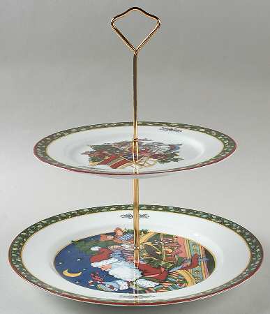 Christmas Story 2 Tiered Serving Tray (Dinner & Salad Plate)