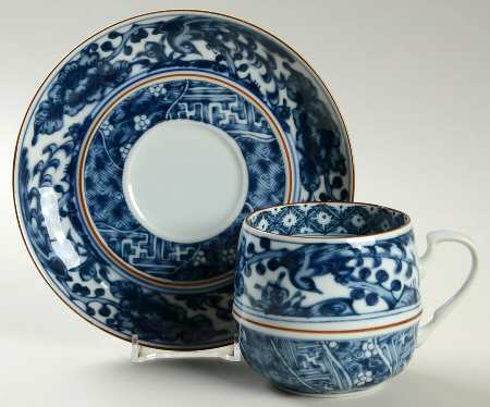 Ching Te Chen Flat Cup & Saucer Set