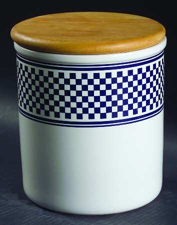 Classic Checks Blue Extra Large Canister & Lid