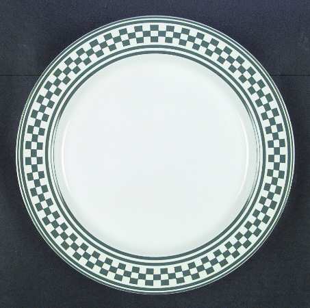 Classic Checks Green Dinner Plate