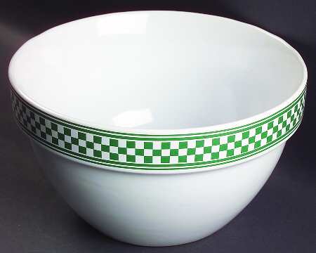 Classic Checks Green 9" Mixing Bowl