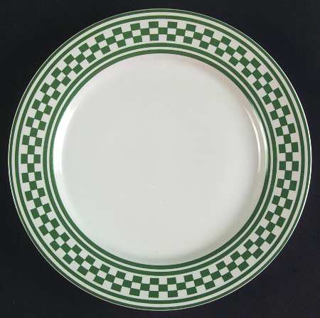 Classic Checks Green Salad Plate