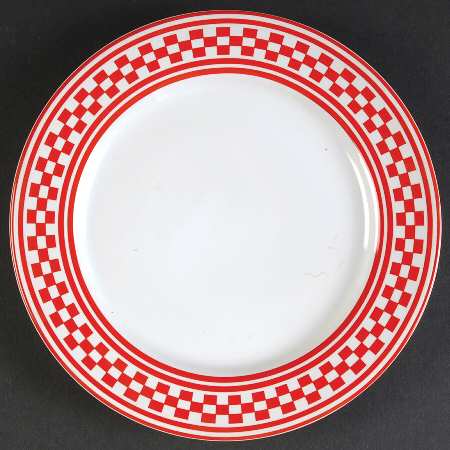 Classic Checks Red Salad Plate