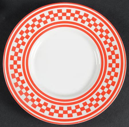 Classic Checks Red Bread & Butter Plate