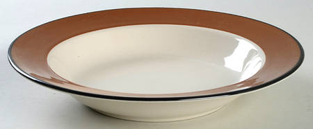 Colors of Celebration Terra Cotta Large Rim Soup Bowl