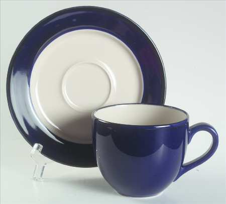 Colors of Celebration Cobalt Flat Cup & Saucer Set