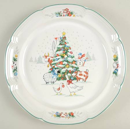 Country Christmas 12" Chop Plate (Round Platter)