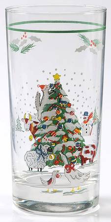 Country Christmas 10 Oz Glassware Tumbler