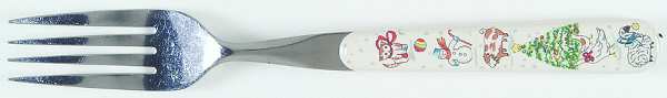 Country Christmas Dinner Fork (7 1/2" or Larger)