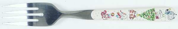 Country Christmas Individual Salad Fork