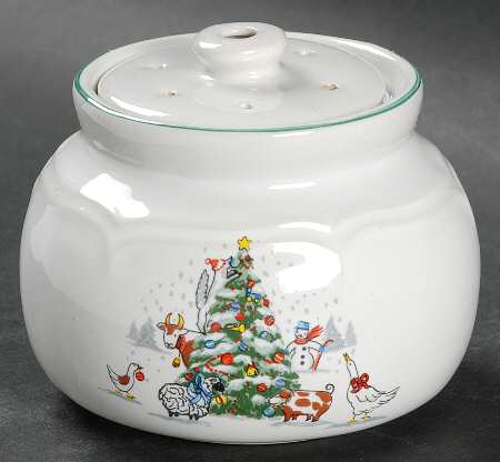 Country Christmas Potpourri Jar & Lid