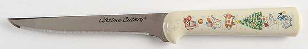 Country Christmas Filet Knife with Stainless Blade