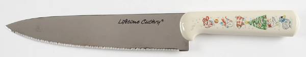 Country Christmas Chef's Knife with Stainless Blade