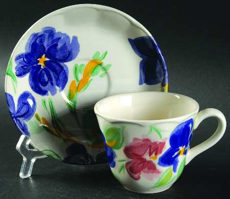 Covent Garden Flat Cup & Saucer Set