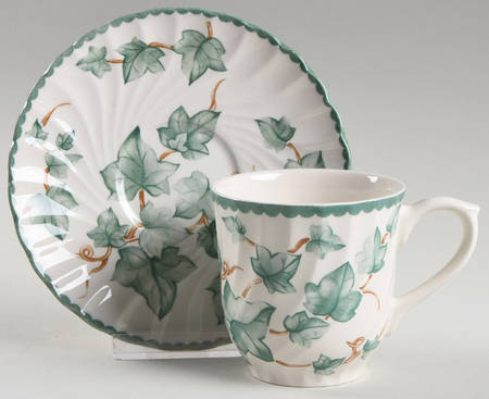 Country Vine Flat Cup & Saucer Set by International