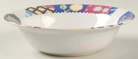 Crazy Quilt Rim Cereal Bowl