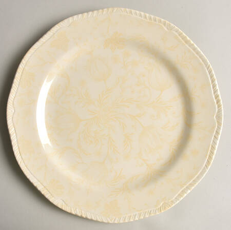 Damask Ivory Dinner Plate