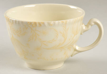 Damask Ivory Flat Cup