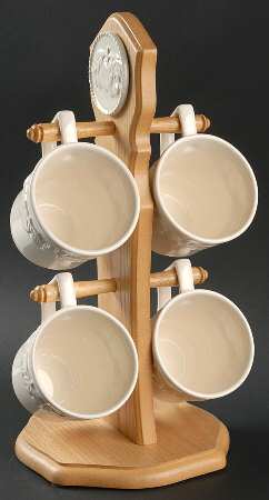 Devonshire Mug Tree & 4 Mugs