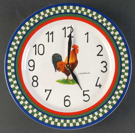 Ella's Rooster Clock Plate