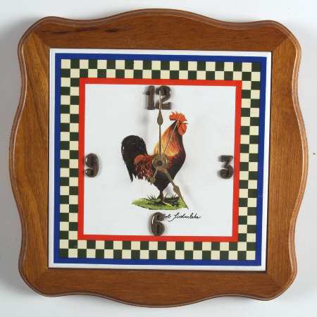 Ella's Rooster Hanging Wall Clock