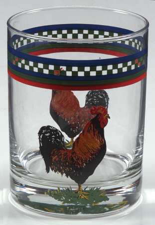 Ella's Rooster 12 Oz Glassware Double Old Fashioned