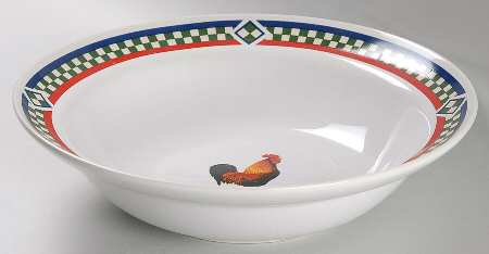 Ella's Rooster 9" Round Vegetable Bowl