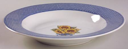 Farmhouse Blue Large Rim Soup Bowl