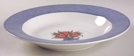 Farmhouse Blue Large Rim Soup Bowl